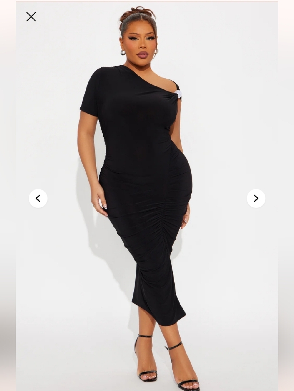 Fashion Nova Fancy Girl Midi Dress - Black Size 1X (NWOT)